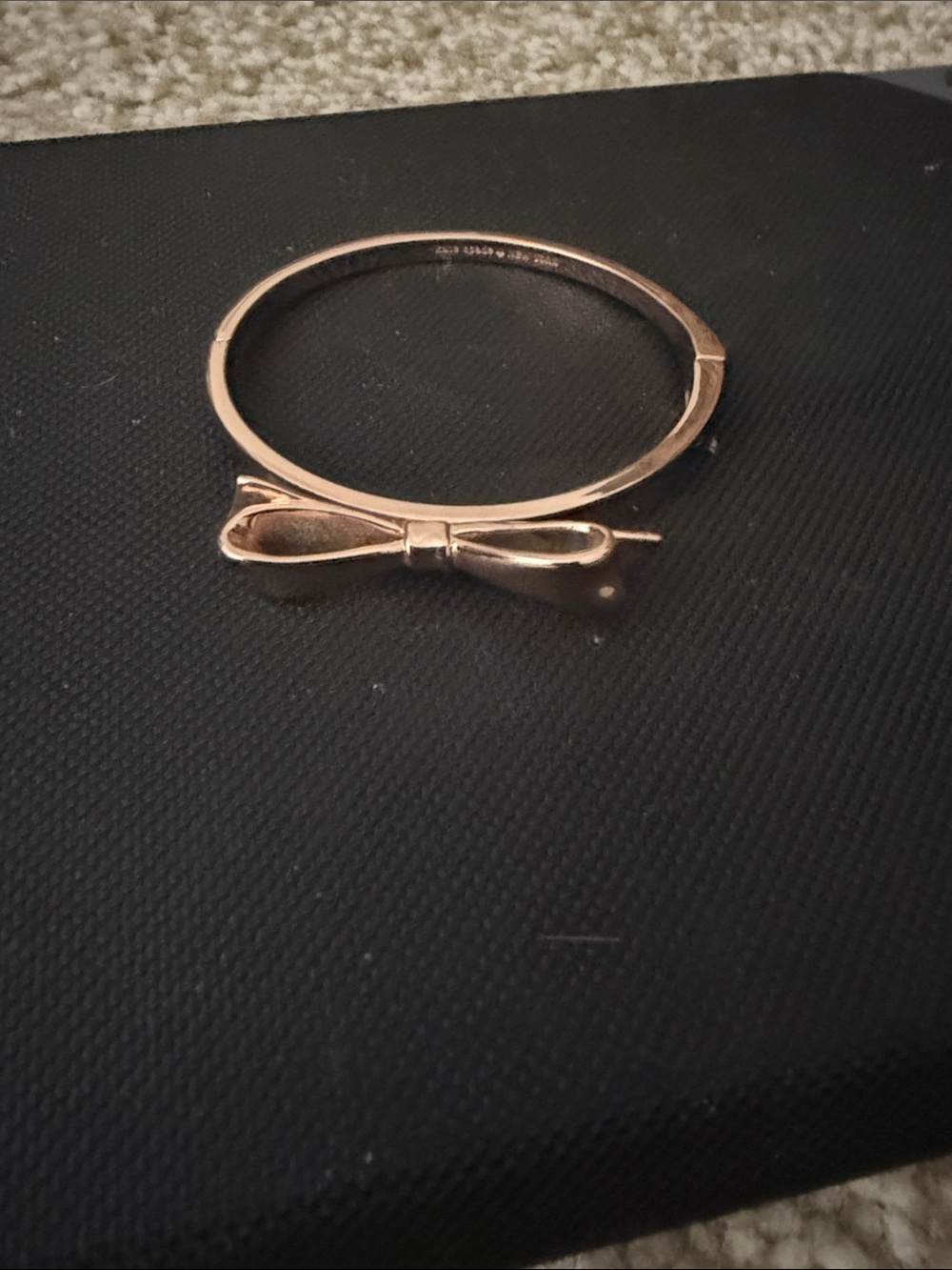 Kate Spade Delicate Rose Gold Bow Bangle Bracelet